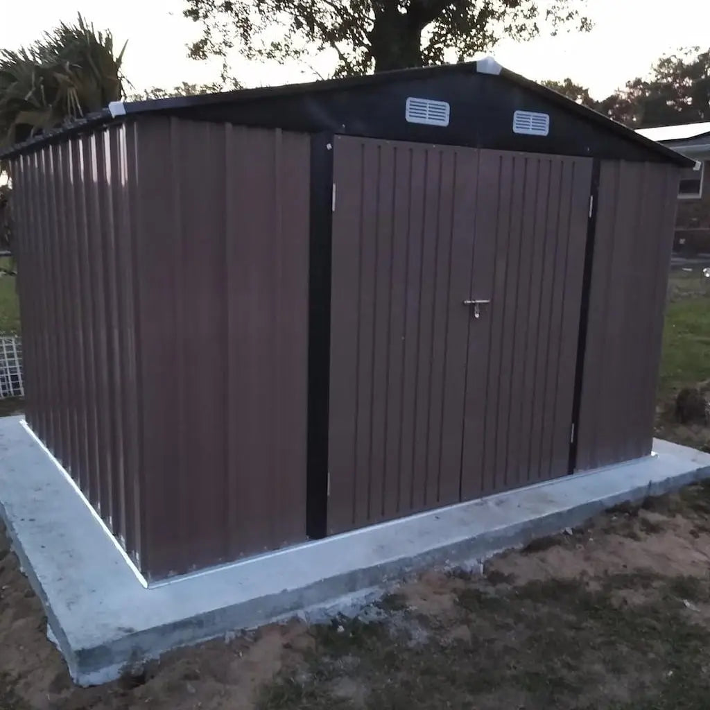 10x10 matel storage shed product review