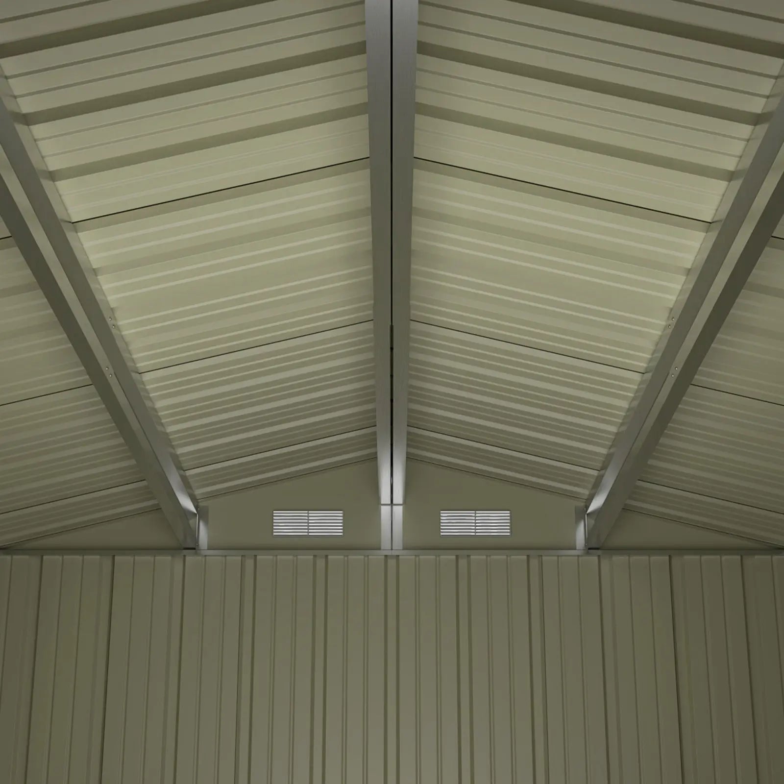 Patiowell 10x12 Metal Shed-Cossbeams