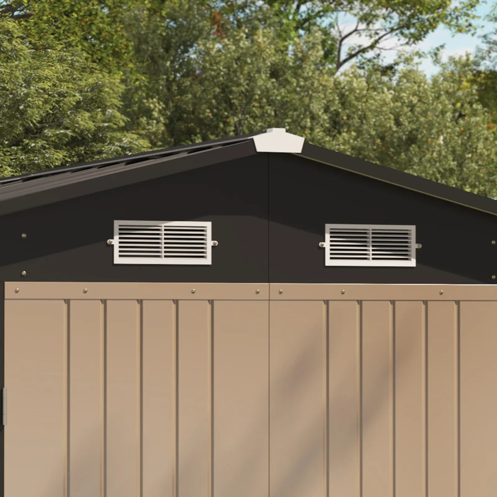 Patiowell 10x12 Metal Shed -Air Vents