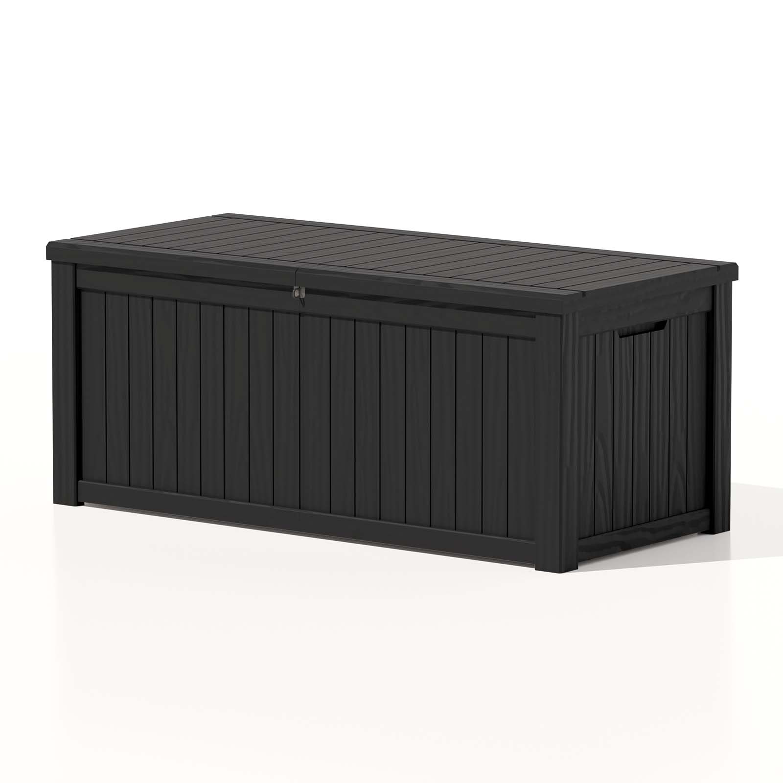 Patiowell 150 Gallon Deck Box-Ink Black-1
