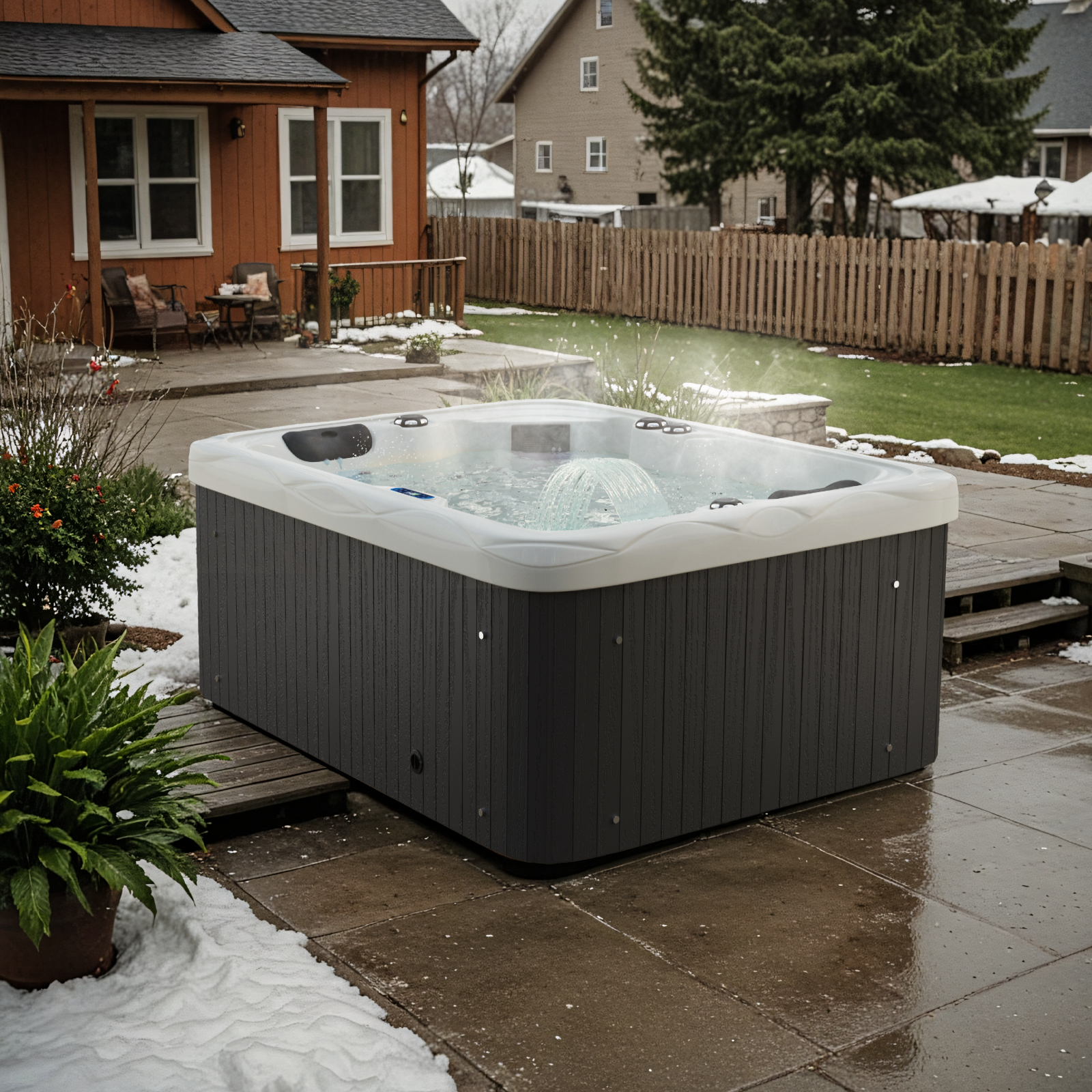 2 Person Outdoor Hot Tub with Water Jets（copy）