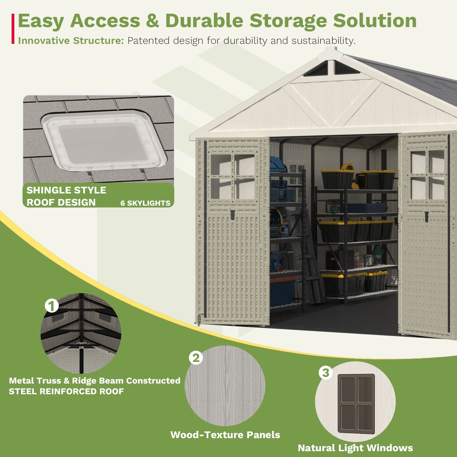 Patiowell_10x12ft_Resin_Storage_Shed-3
Size:10x12