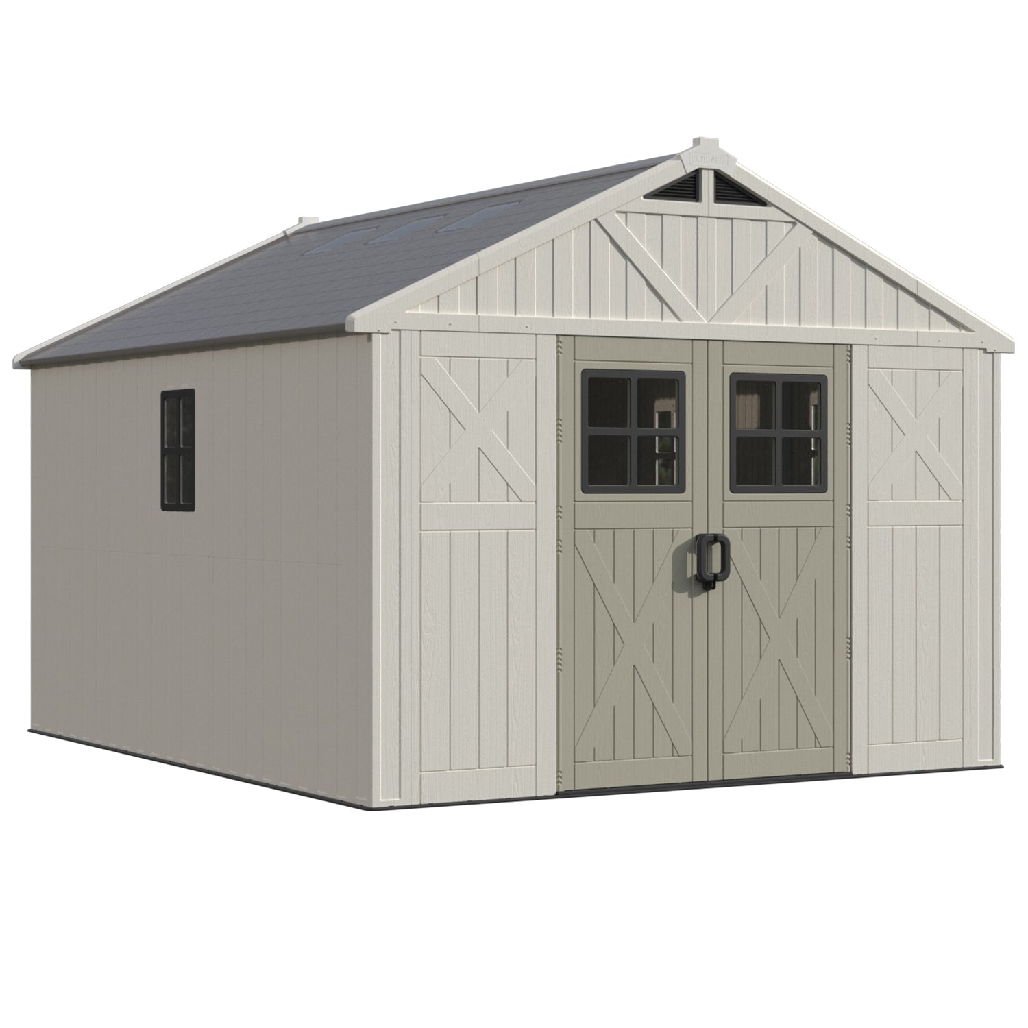 Patiowell 10x12ft Resin Storage Shed Size:10x12