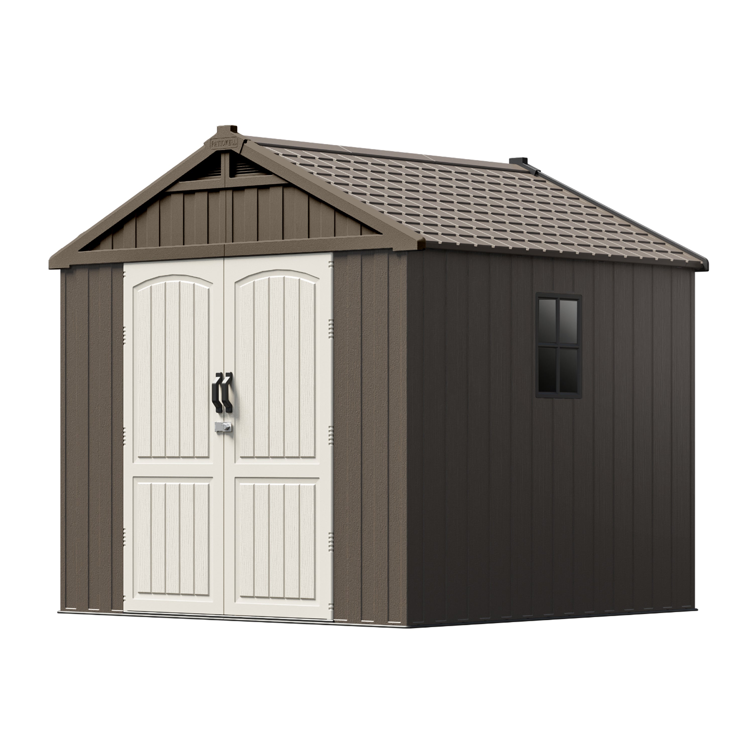 Patiowell_kick-it_8x8_plastic_shed
color:brown|Size:8x8