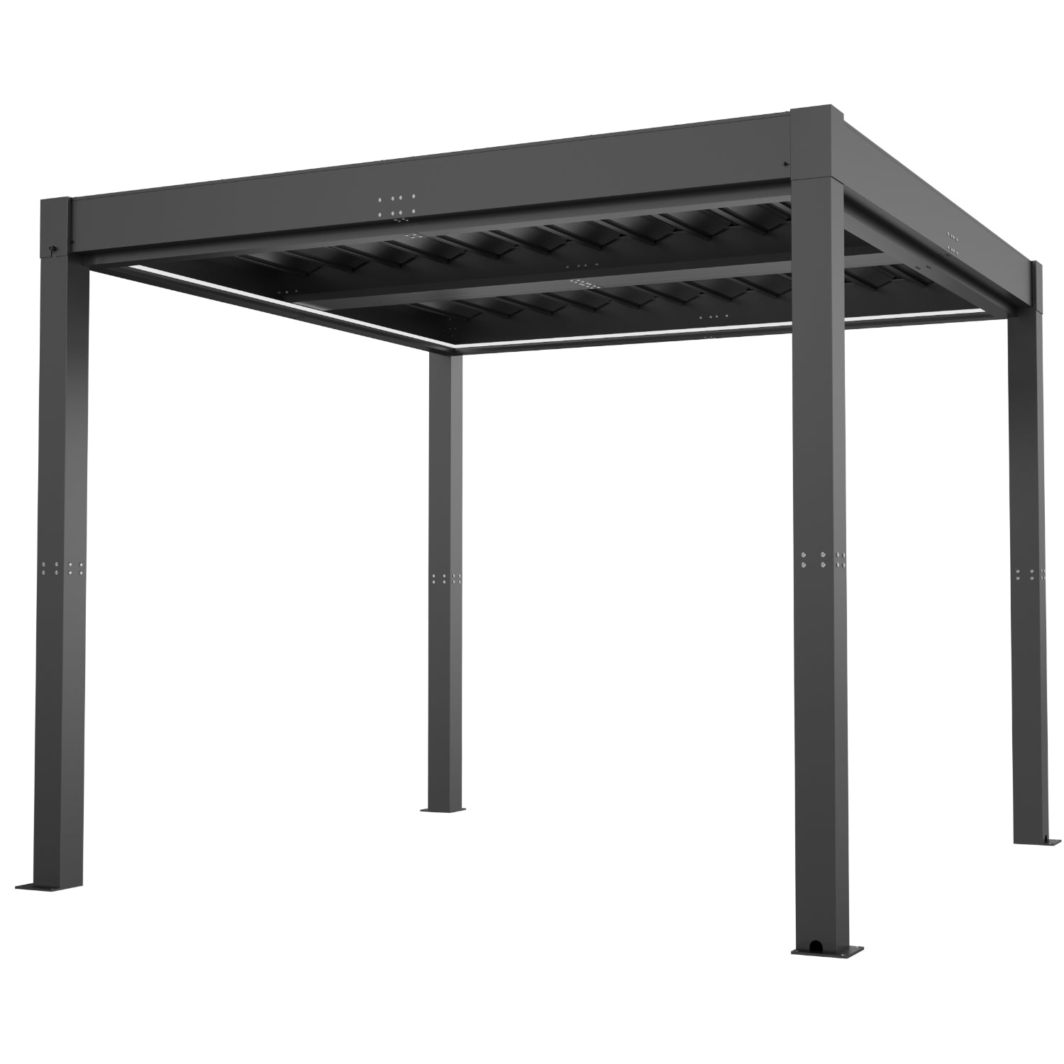 10 Ft. W X 10 Ft. D Aluminium Pergola With Adjustable Louvered Roof