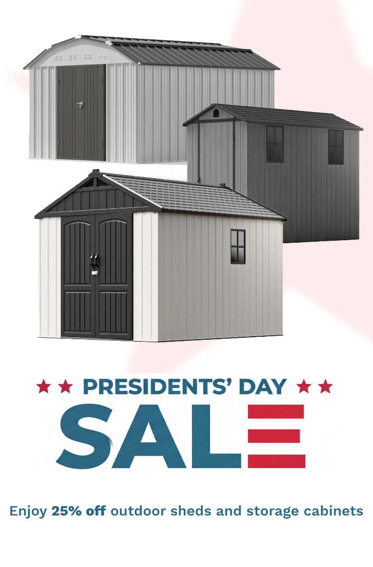 Enjoy 25% off outdoor sheds and storage cabinets