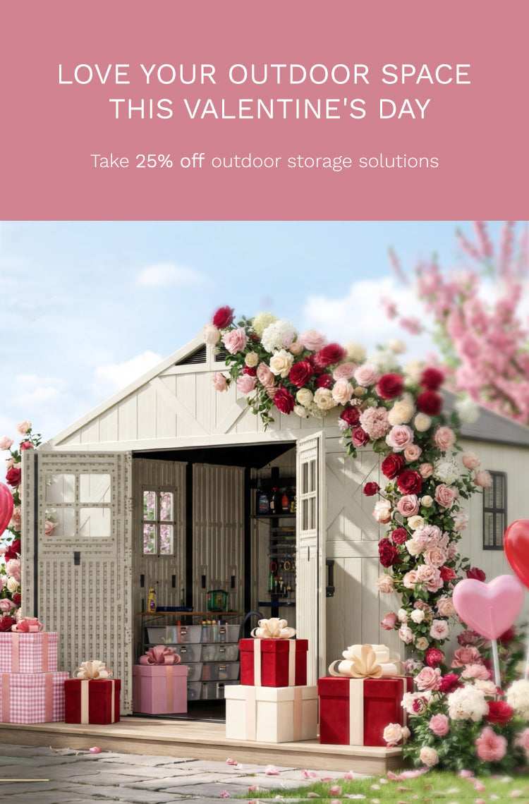Take 25% off outdoor storage solutions