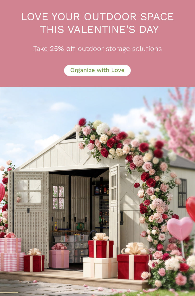 Take 25% off outdoor storage solutions