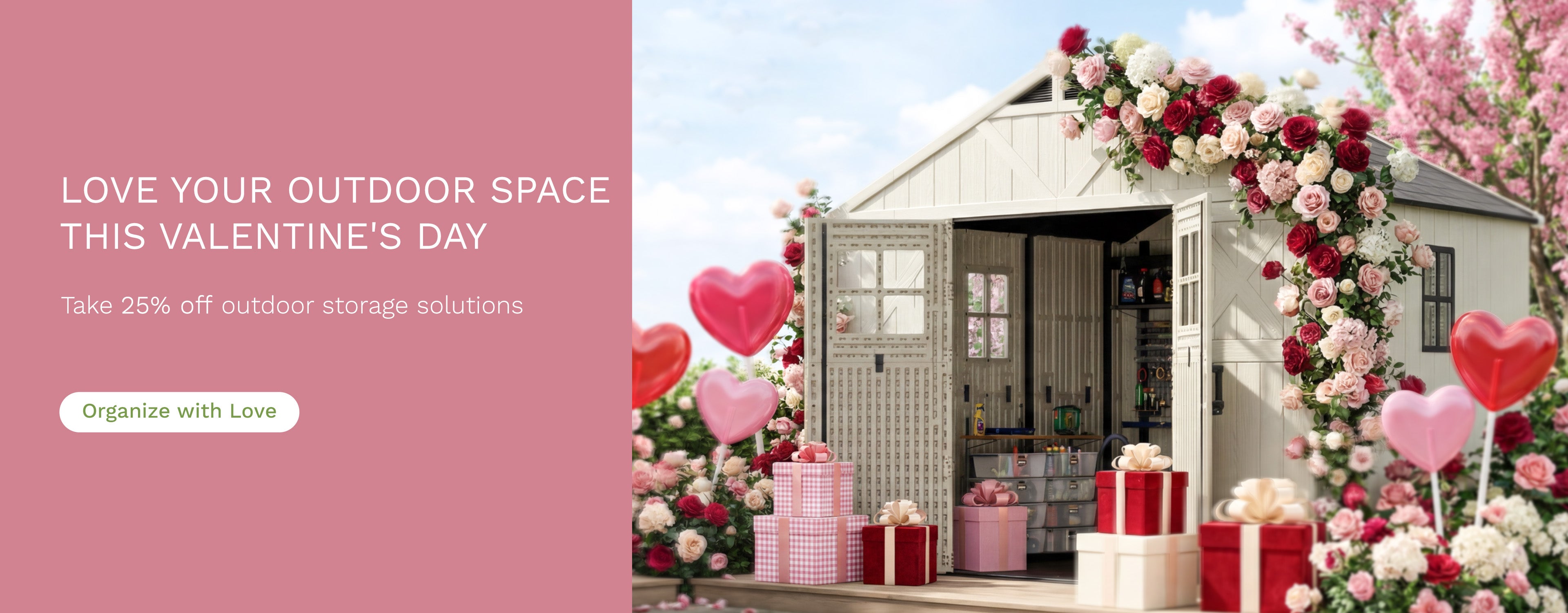 Take 25% off outdoor storage solutions