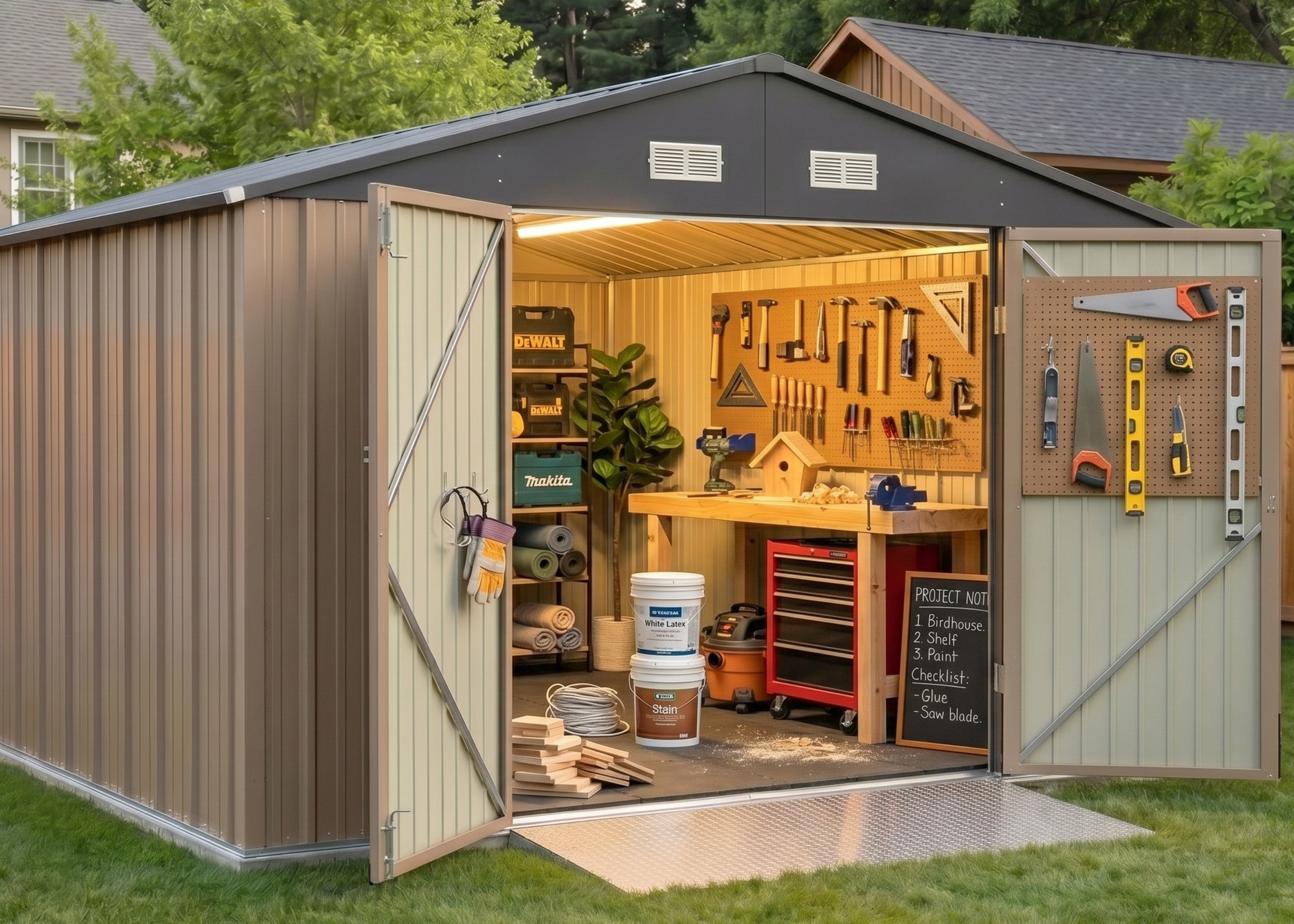 CREATE HER PERFECT SHE SHED
Metal & Plastic Sheds for Every Mom’s Passion
