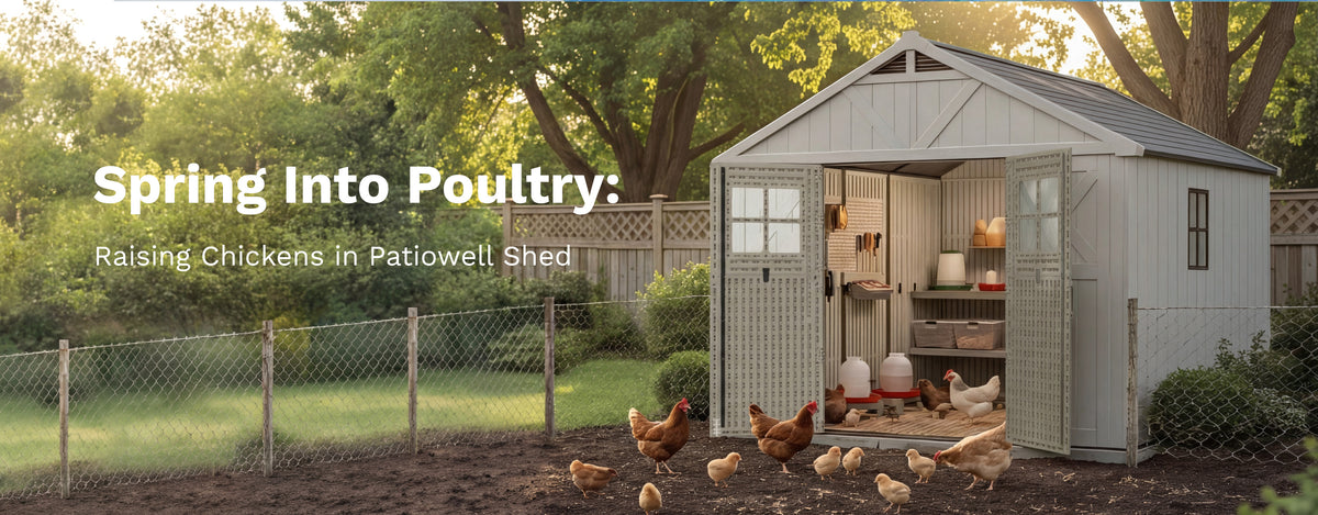 Spring Into Poultry:
Raising Chickens in Patiowell Shed