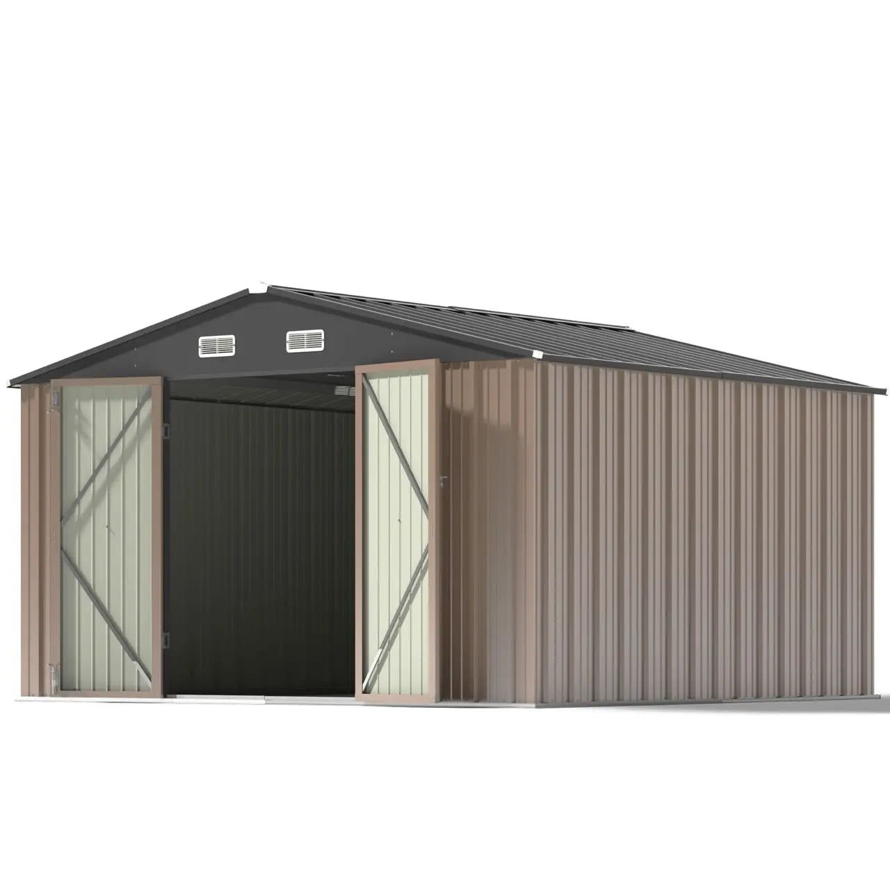 10x10 metal shed with floor patiowell