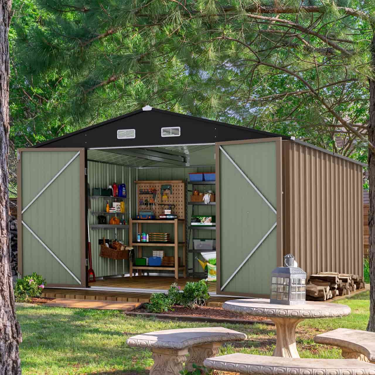Patiowell 10x8 Metal Shed-2