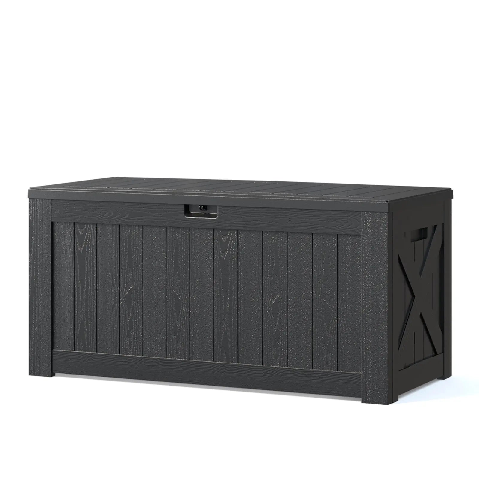 120 gallon ourdoor storage deck box ink black color:ink black