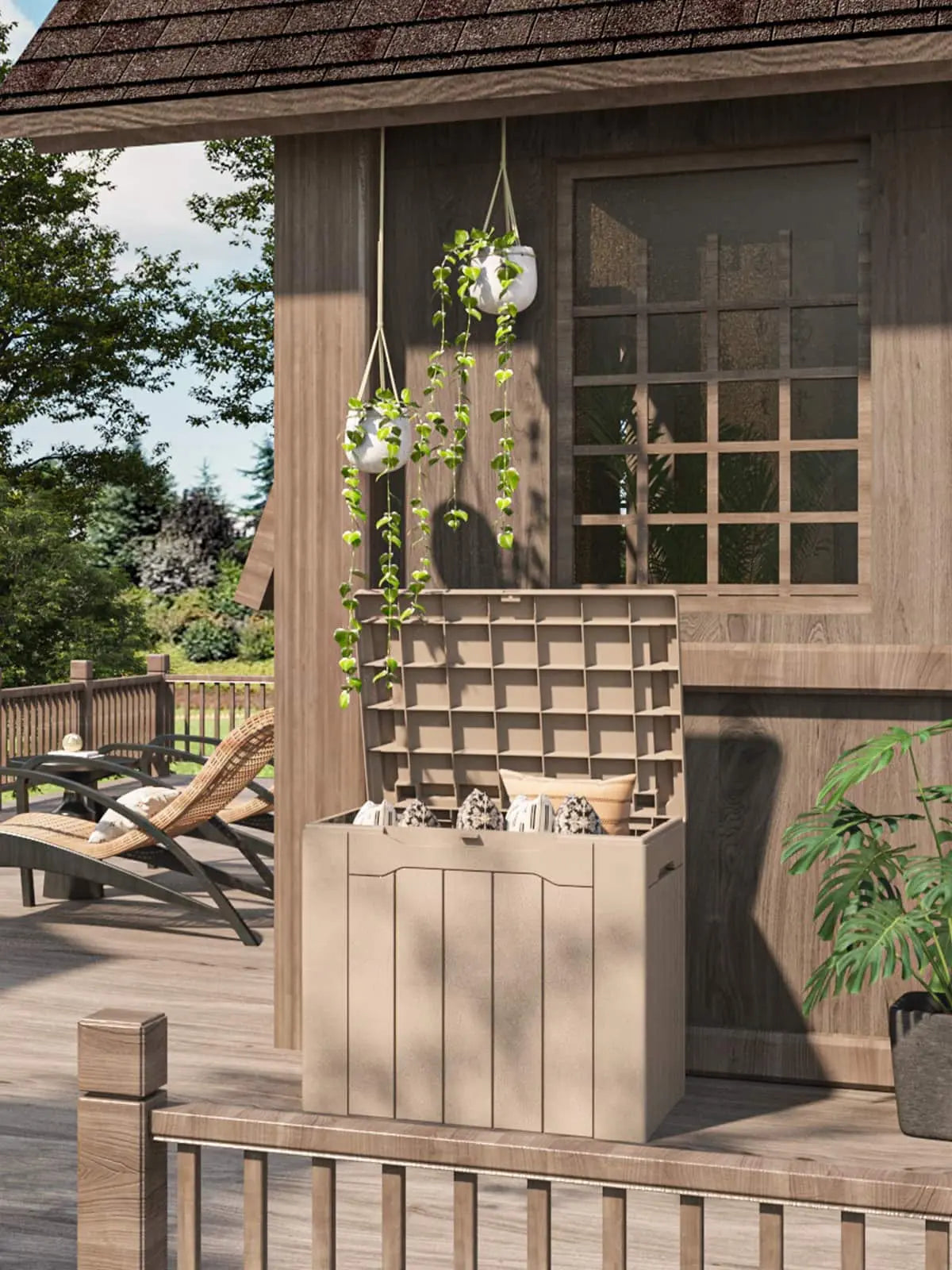 Patiowell 28 Gallon Deck Box Ink Black