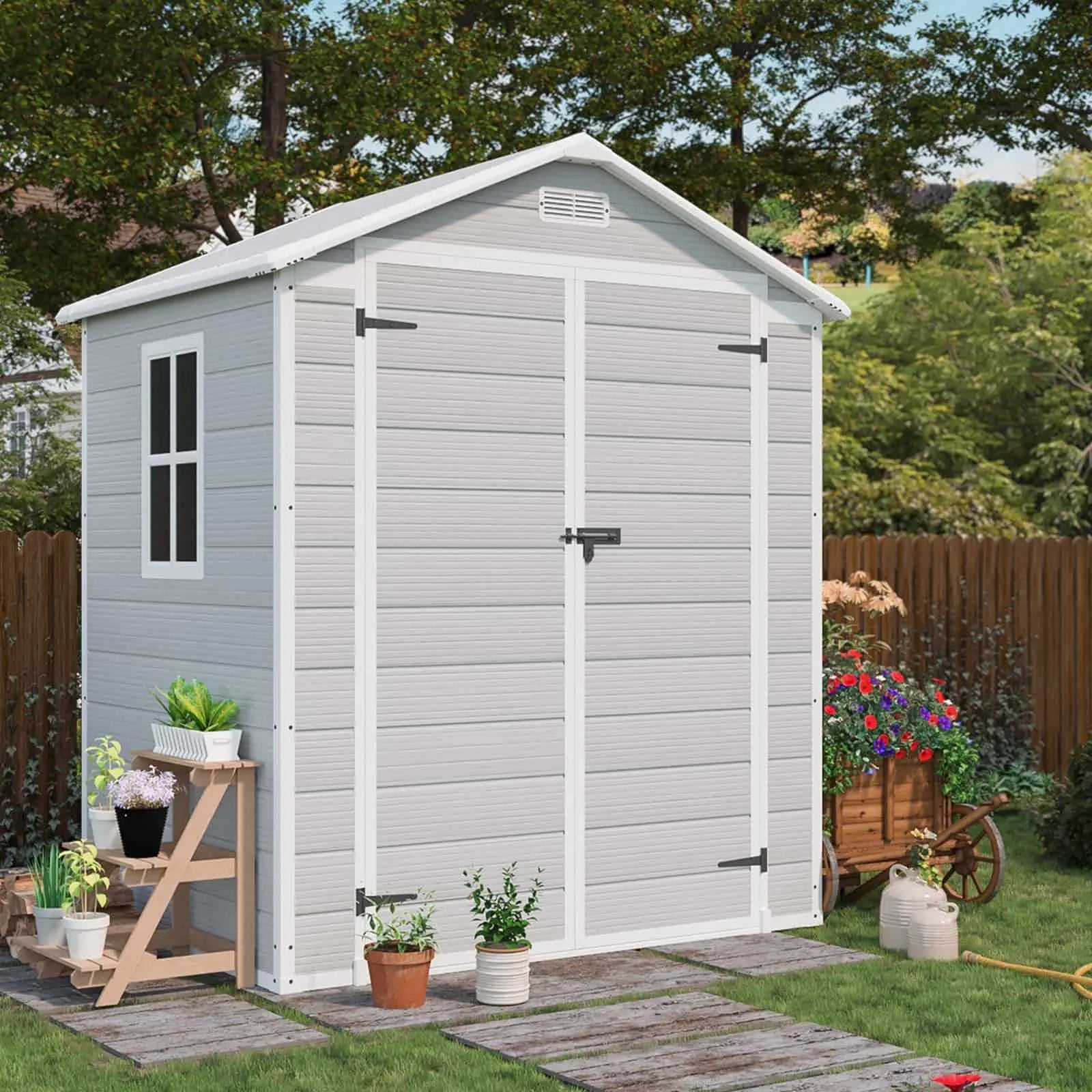 Patiowell 6x4 Plastic Shed-Backyard-2