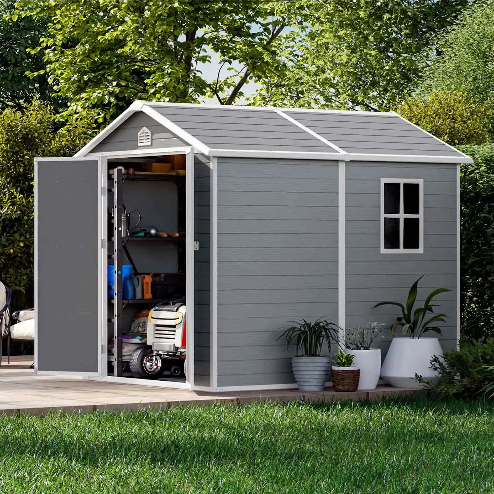 Patiowell 6x8 Plastic Shed-3