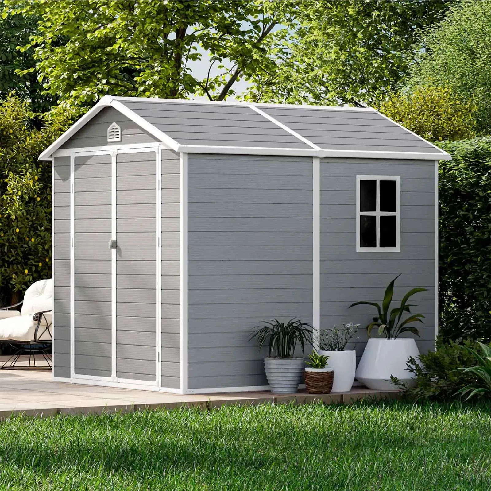 Patiowell 6x8 Plastic Shed-5