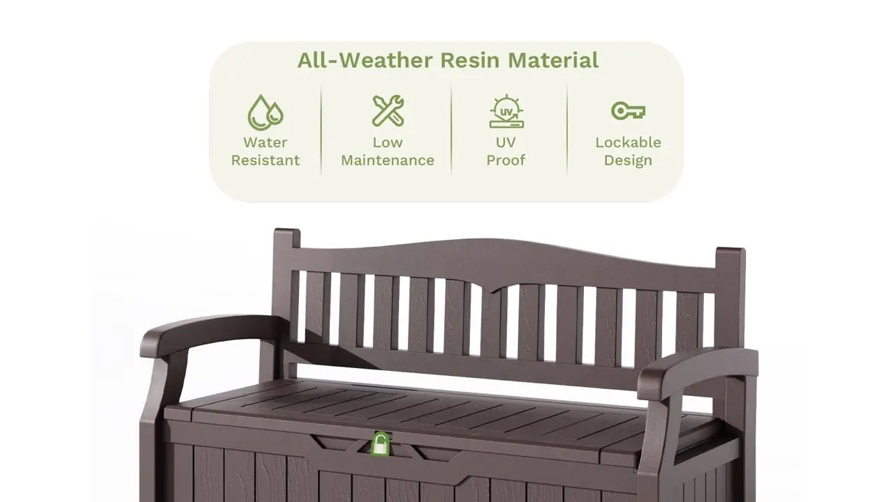 Lockable outdoor storage bench hotsell