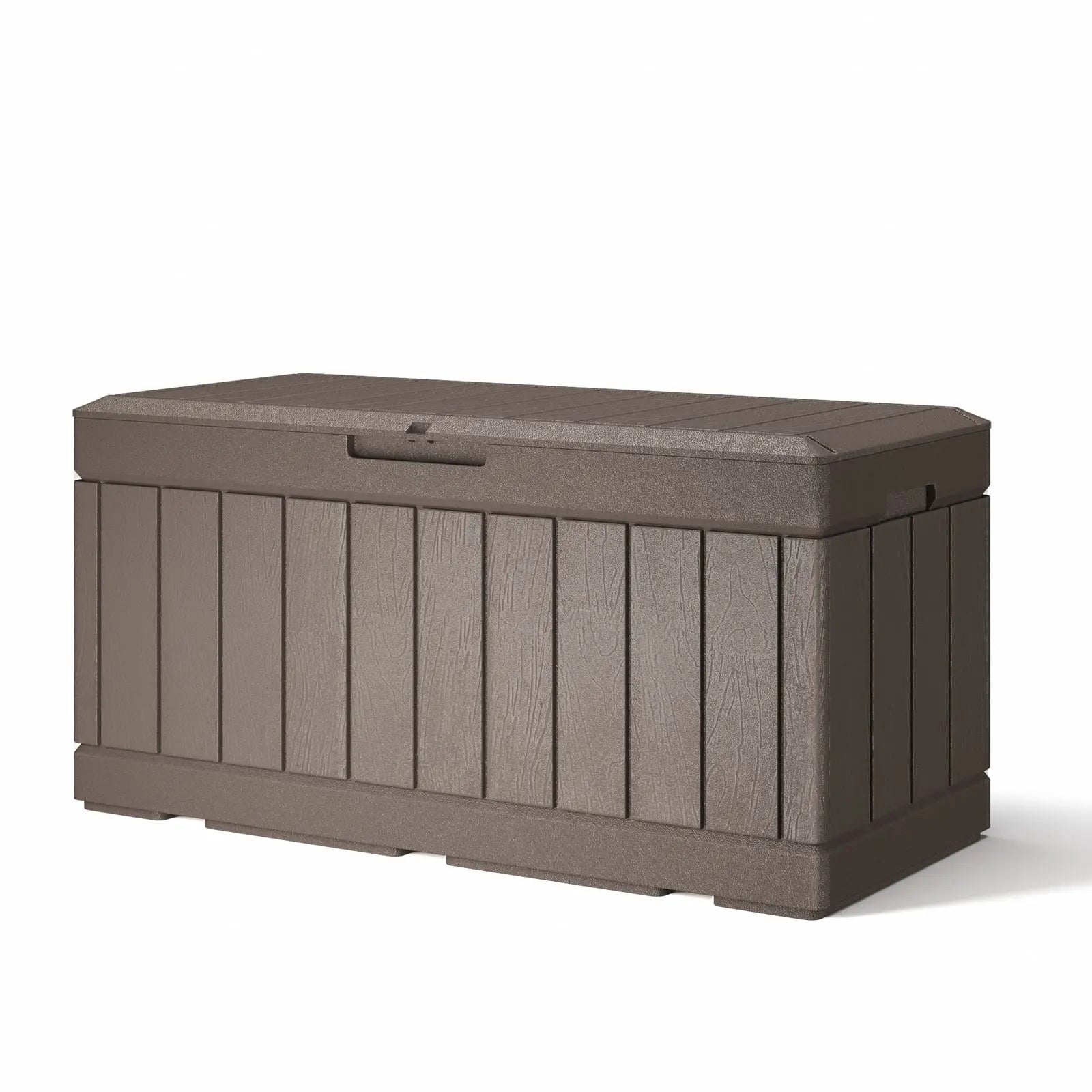 82 gallon storage deck box color:Coffee Brown