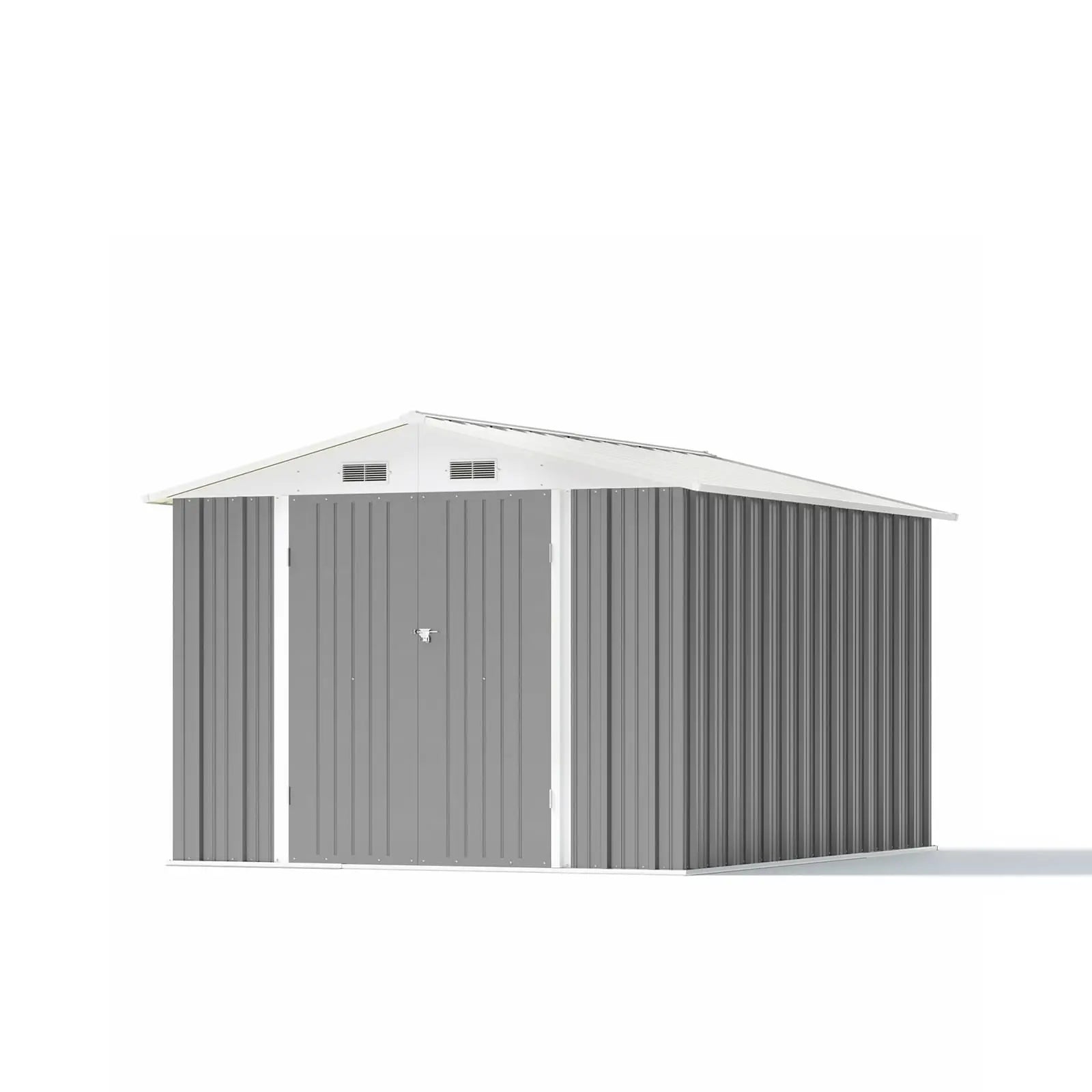 Patiowell 8x10 Metal Shed-Gray