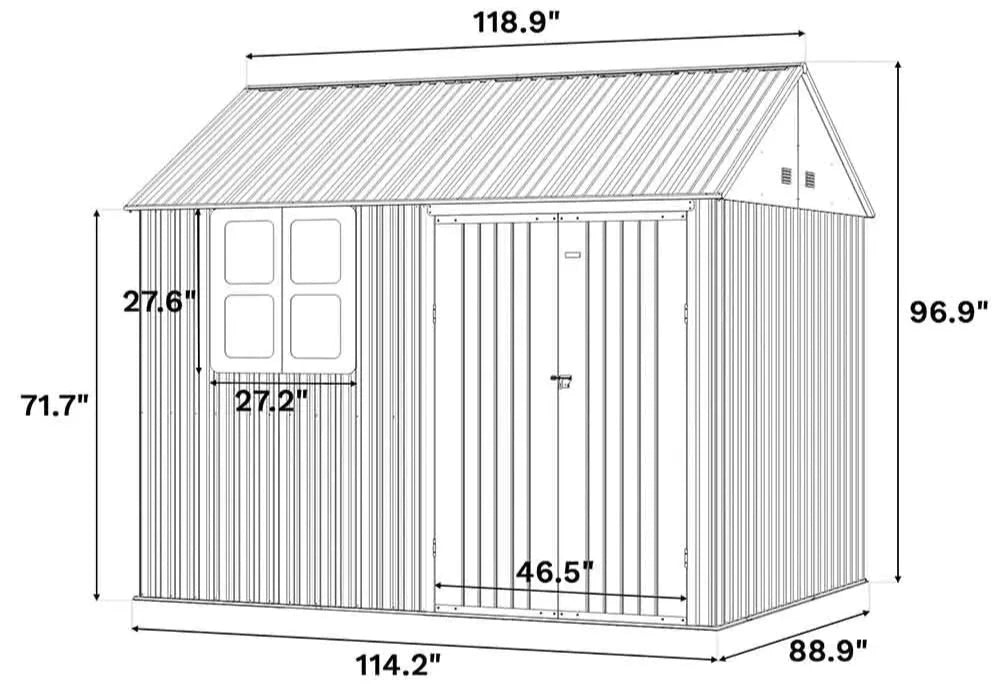 10 X 8 Shed With Windows