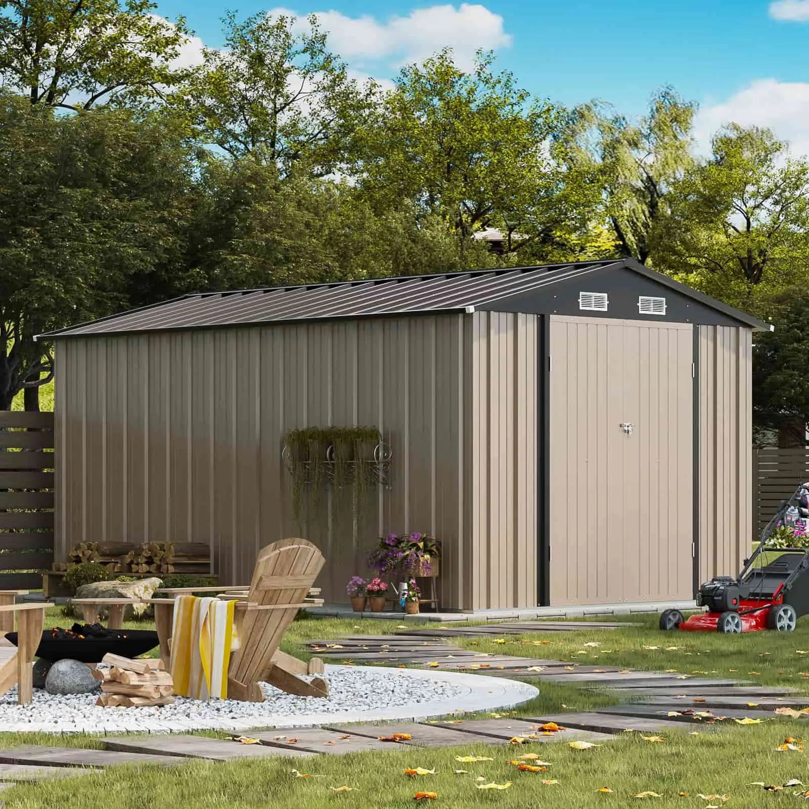 Patiowell 8x12 Metal Shed-4