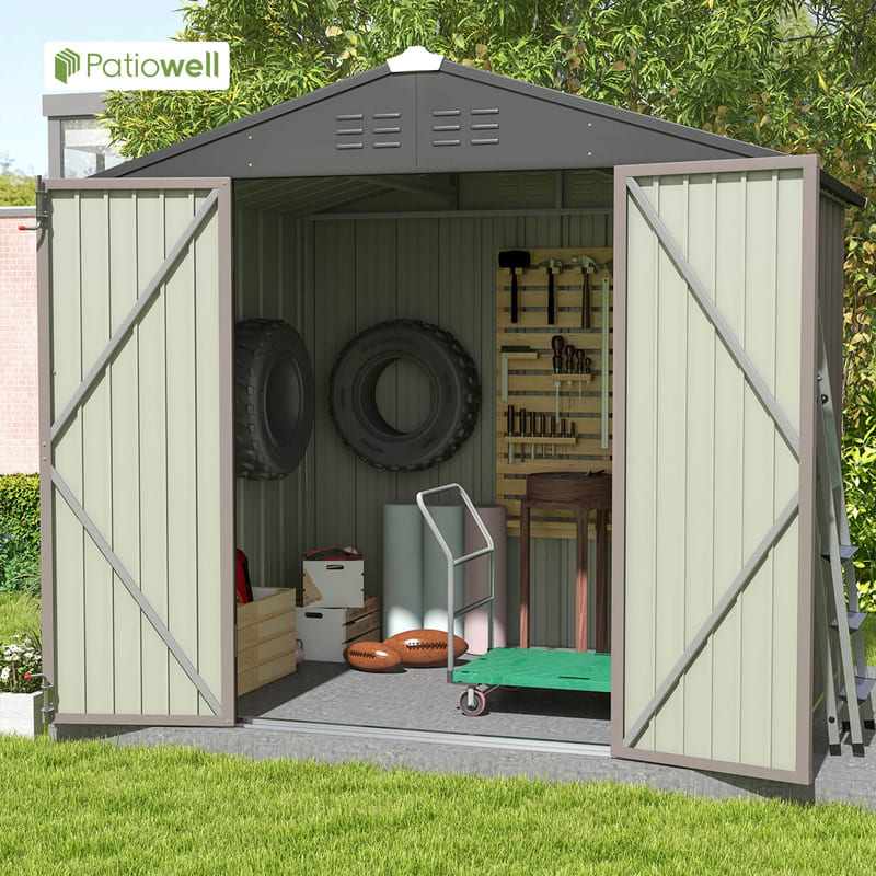 Patiowell 8x6 Metal Shed-3