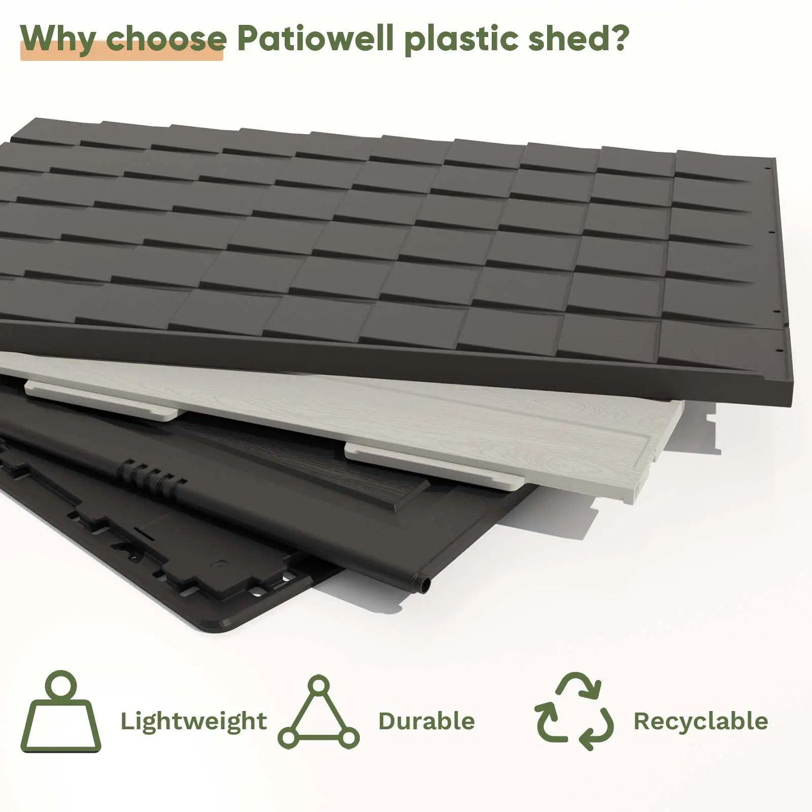 Patiowell Kick-it 8x6 Plastic Shed Pro