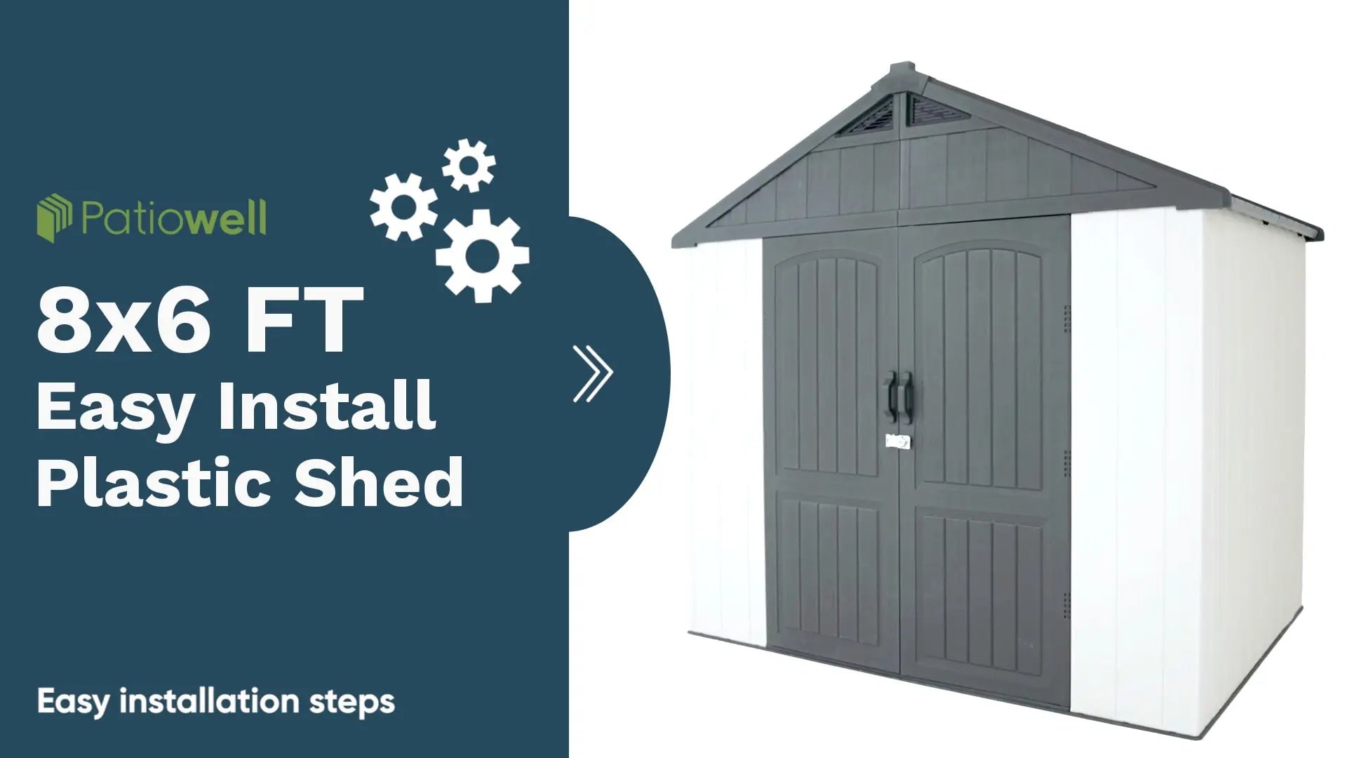video cover of 8x6 plastic storage shed installation video