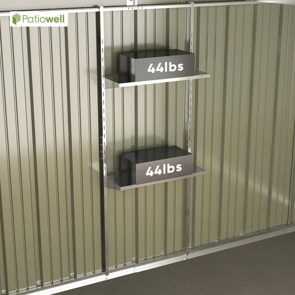 Detachable Storage Rack for Metal Shed | Patiowell