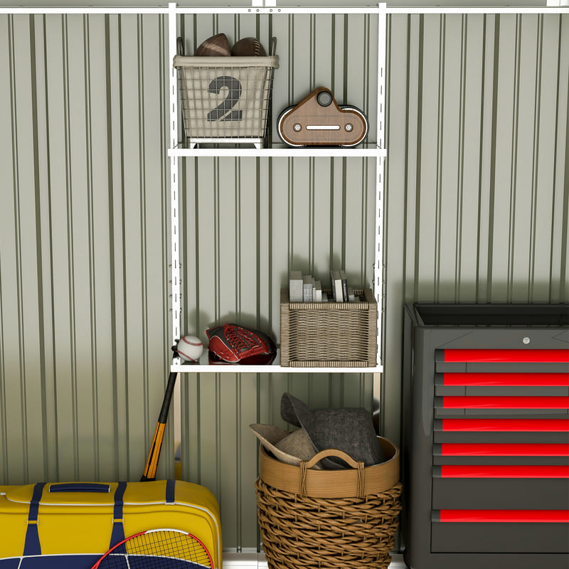 Patiowell Detachable Storage Rack in Metal Shed-4