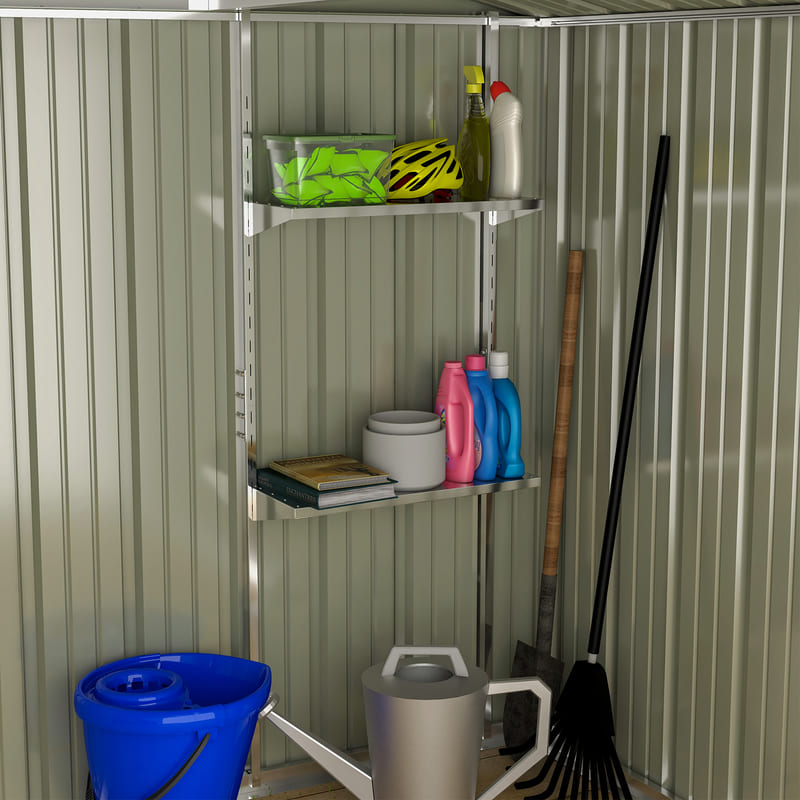 Patiowell Detachable Storage Rack in Metal Shed-5