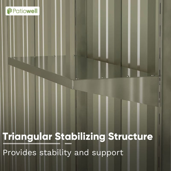 Detachable Storage Rack for Metal Shed | Patiowell