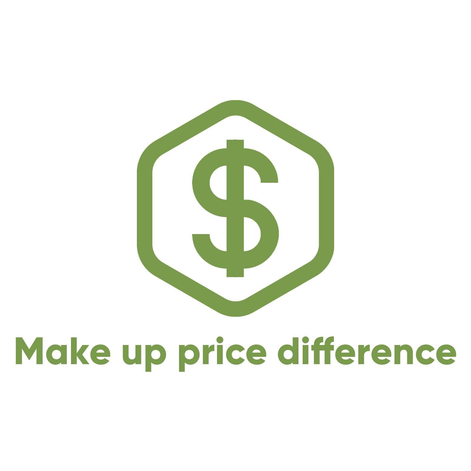 Patiowell Make Up Price Difference
