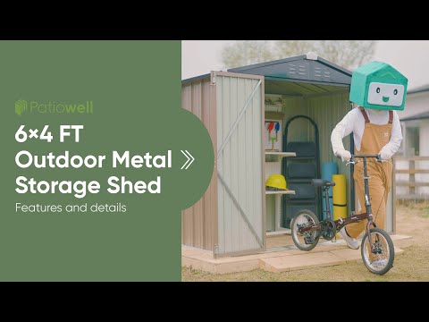Patiowell 6x4 Metal Shed-Video