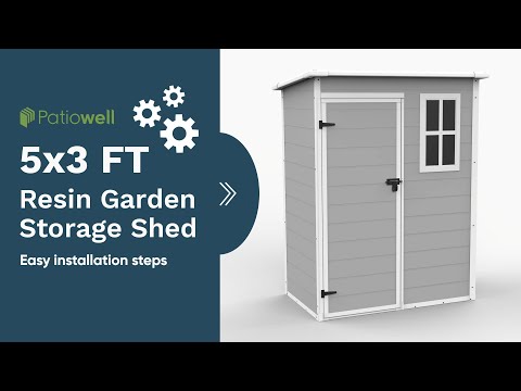 Patiowell 5x3 Plastic Shed-Video