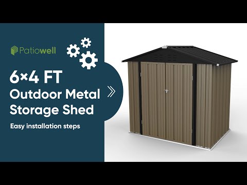 Patiowell 6x4 Metal Shed-Installation Video