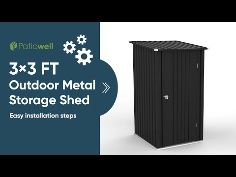 Patiowell 3x3 Metal Shed-Installation Video