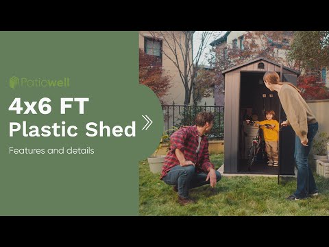 Patiowell 4x6 Plastic Storage Shed-Video
