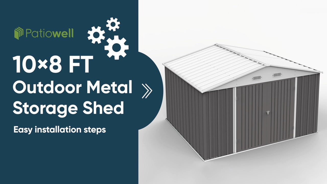 10x8 metal shed installation video