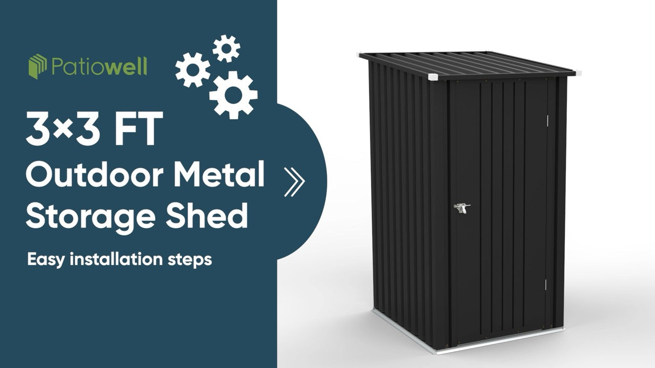 3x3 metal shed installation video