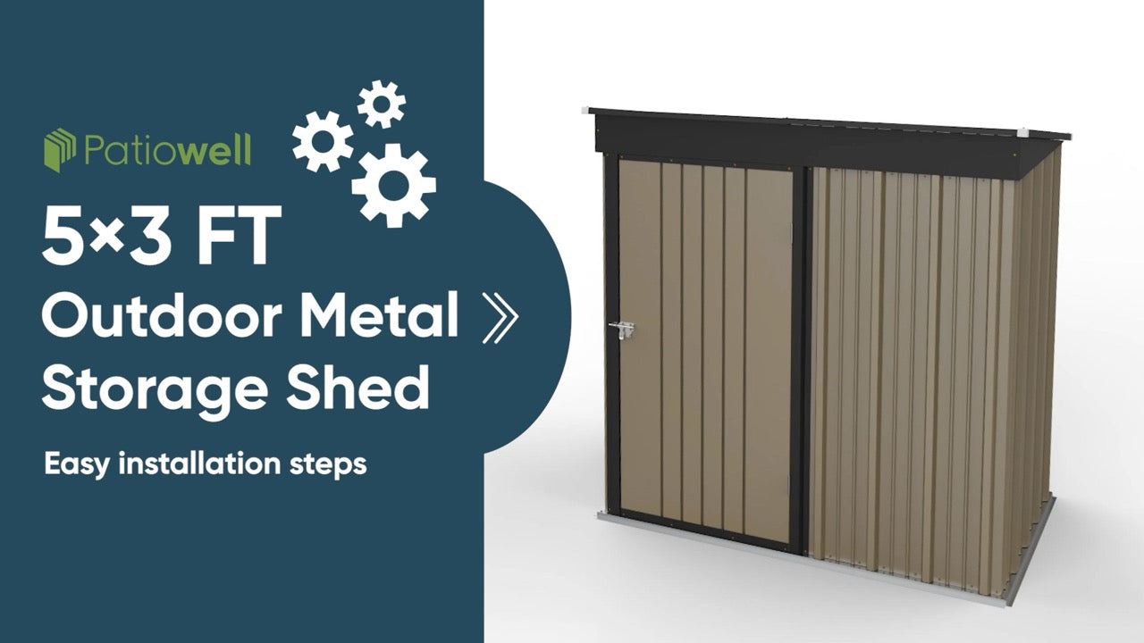 5x3 metal shed installation video