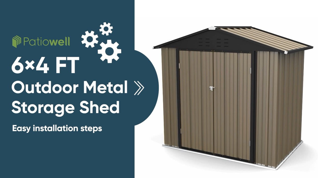 6x4 metal shed installation video