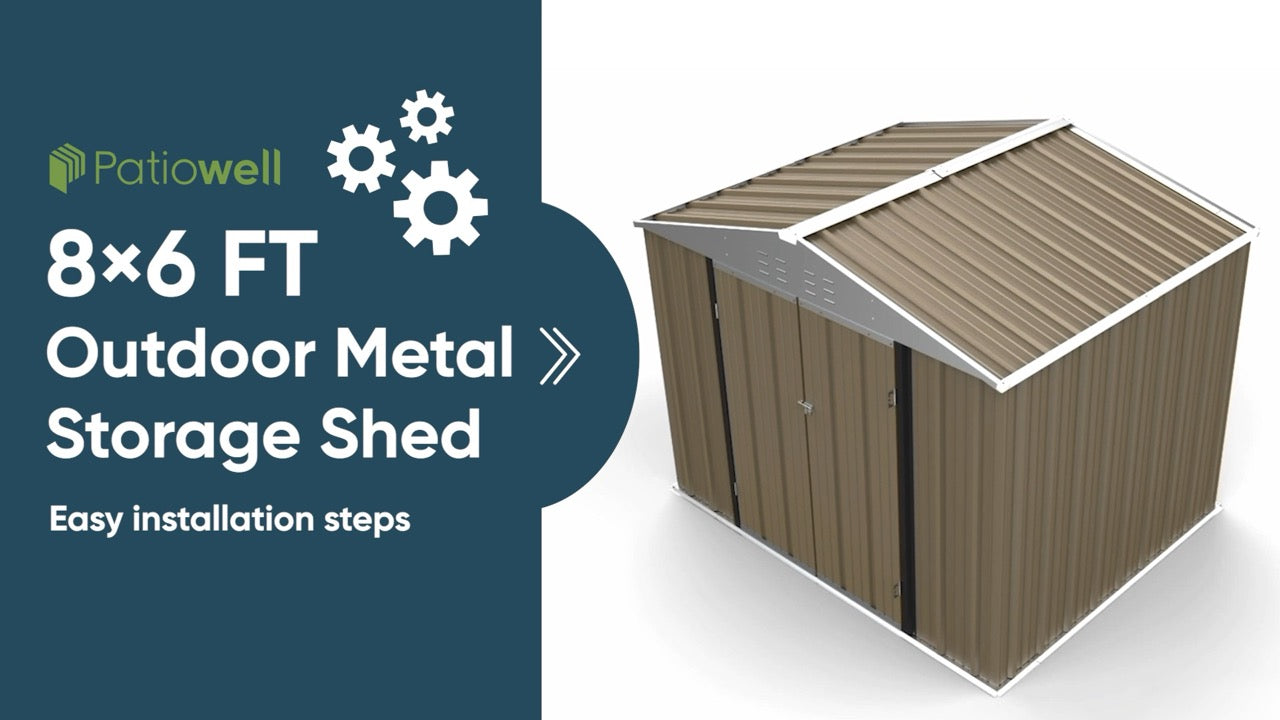 8x6 metal shed installation video