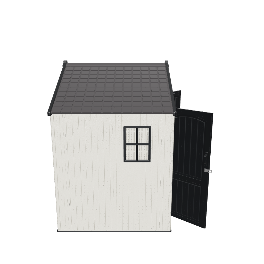 8x6 plastic storage shed ar model color:gray white,brown,brown & beige|Led Lighting:not included,included