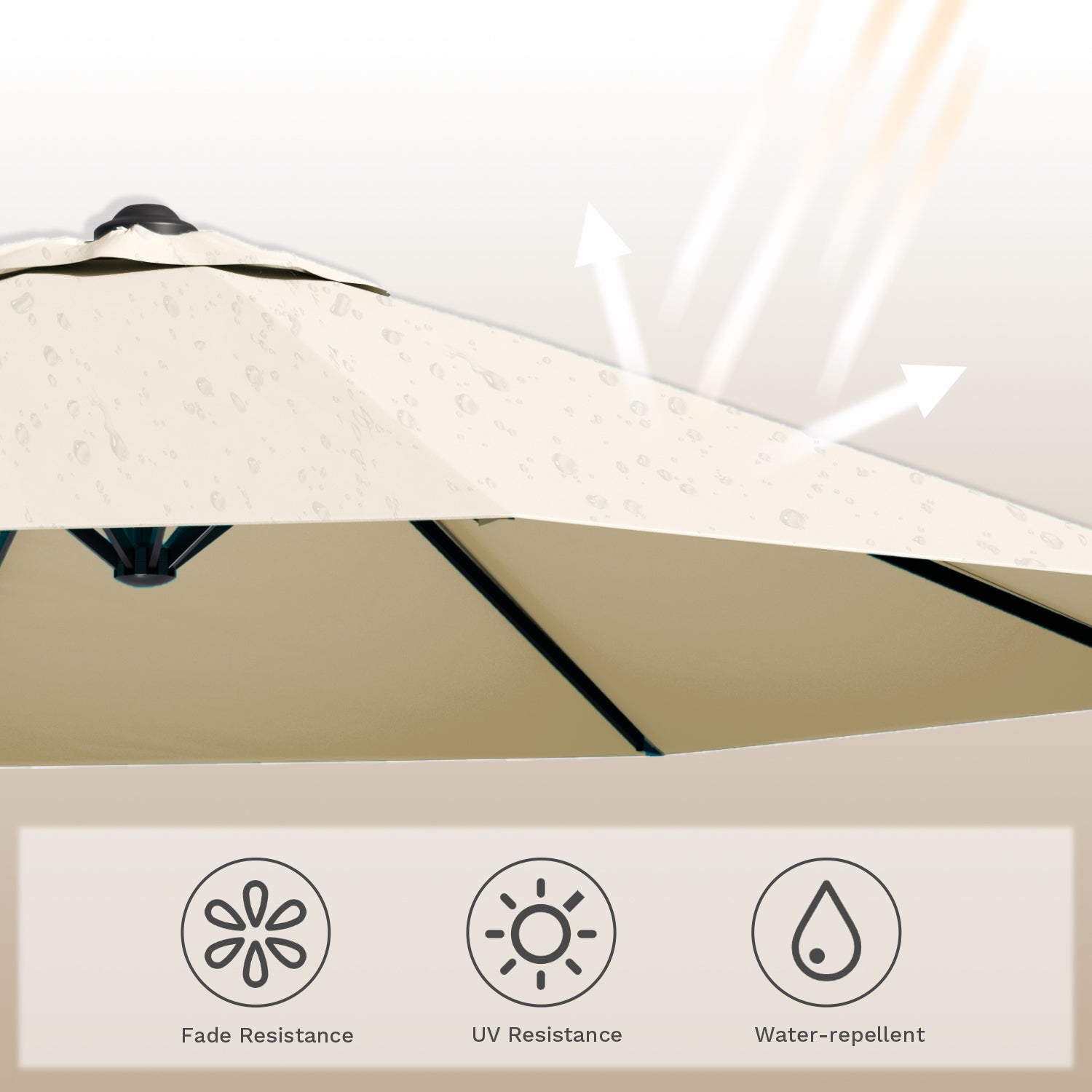 Patiowell 10 ft cantilever umbrella without base beige