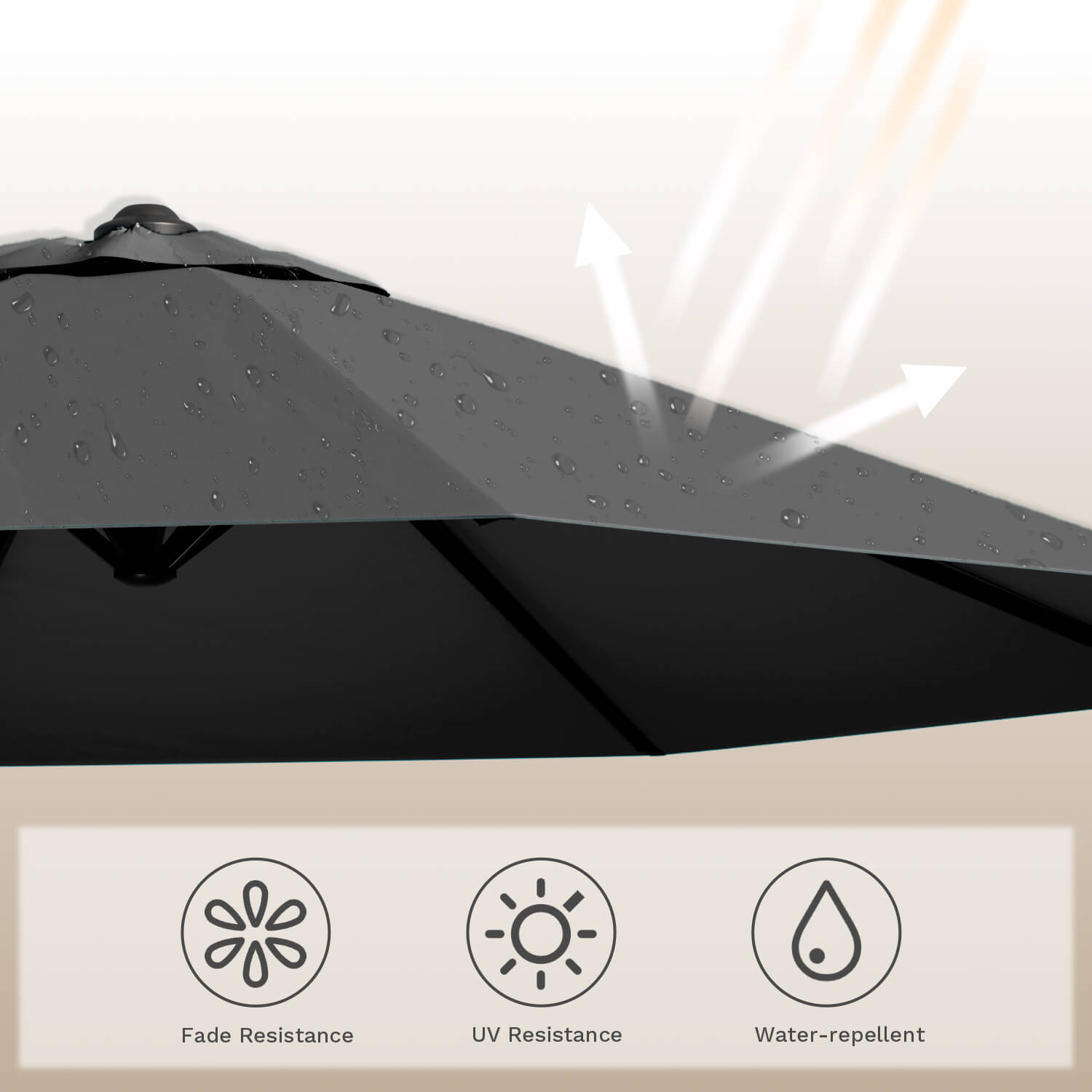 Patiowell 10 ft cantilever umbrella black