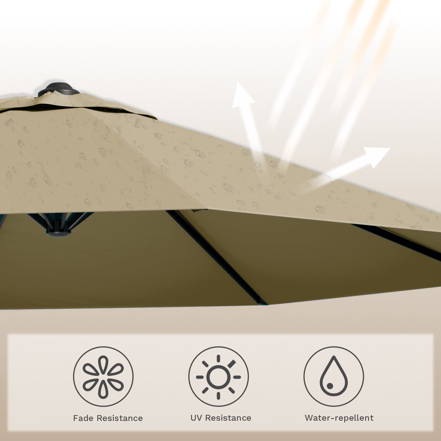 Patiowell 10 ft cantilever umbrella without base brown