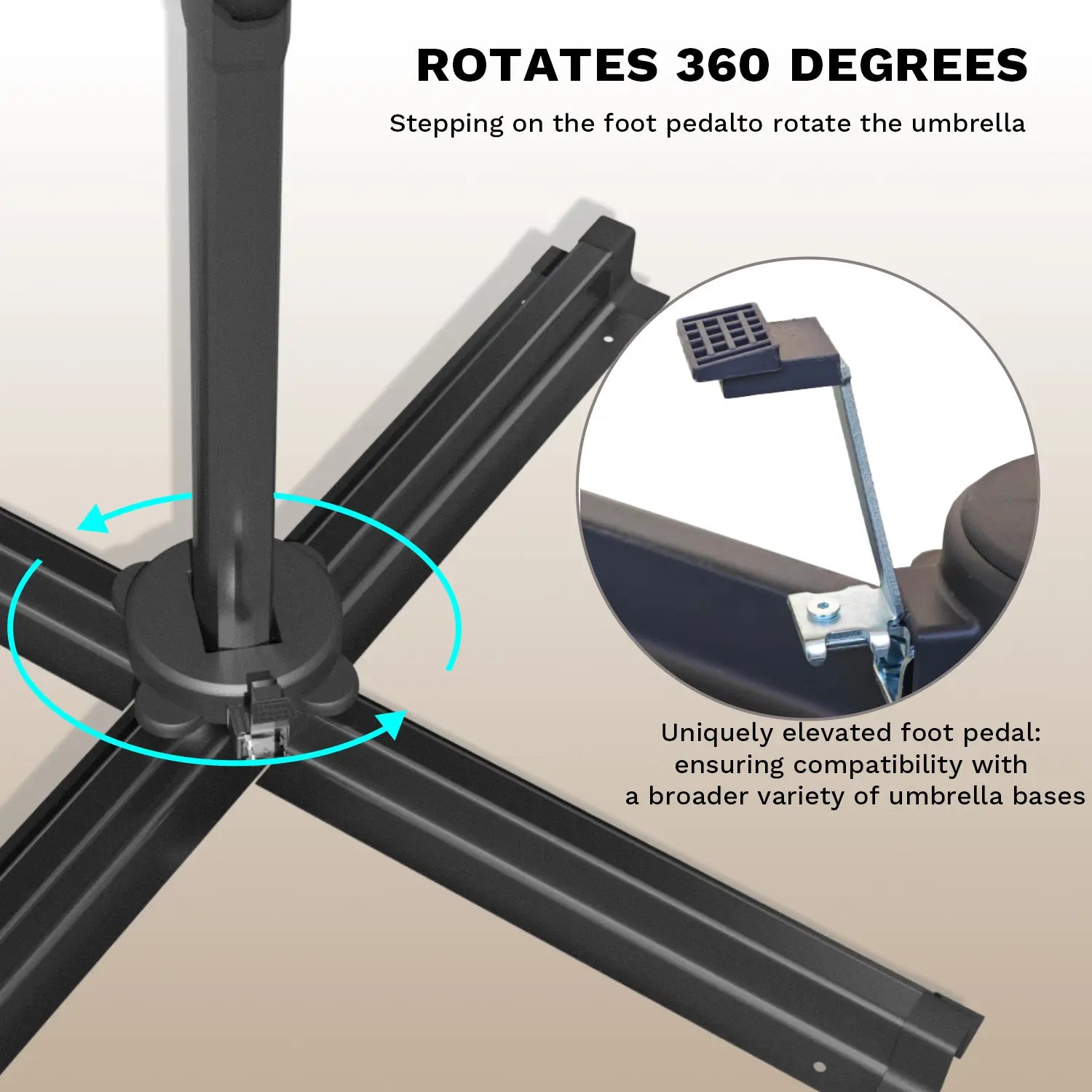 Patiowell 10 ft cantilever umbrella dark blue